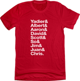 Baseball Lineup 2006 St. Louis & red T-shirt In The Clutch
